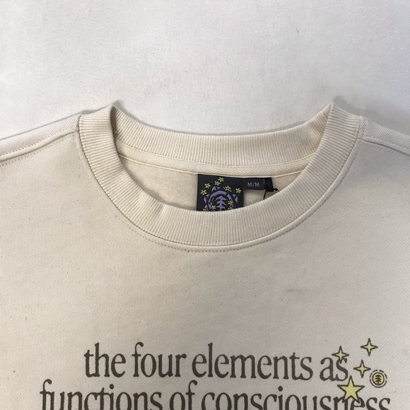 Jake Foreman Elements As Consciou Sweatshirt Women’s Size M Color Beige Pullover - Picture 15 of 16
